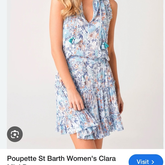 Poupette St. Barth Dresses & Skirts - Poupette St Barth Clara Blue Floral Sleeveless Dress